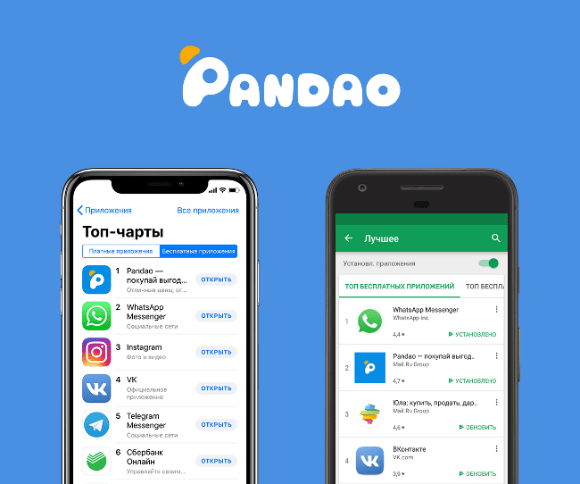 Pandao для гаджетов на платформах Android и iOS
